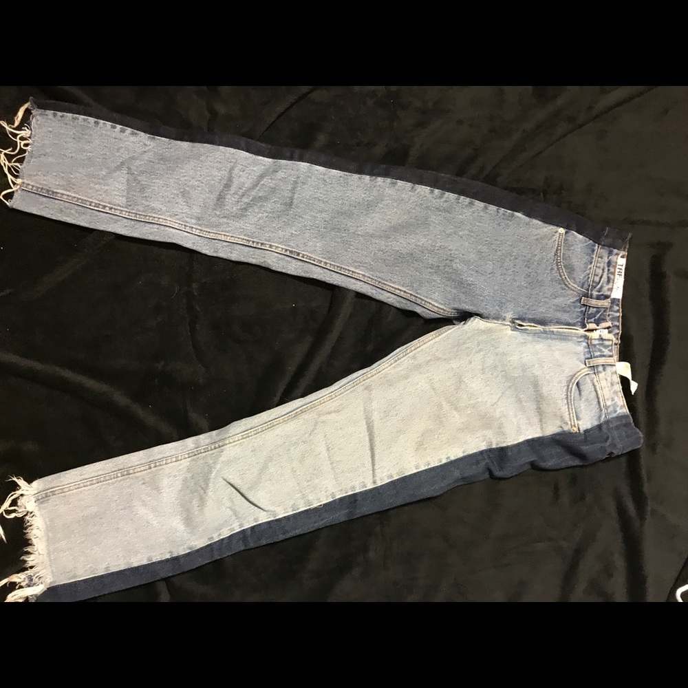 Color blocking jeans